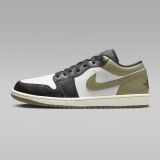  Giày Nike Air Jordan 1 Low Black Toe Medium Olive 553558-092 