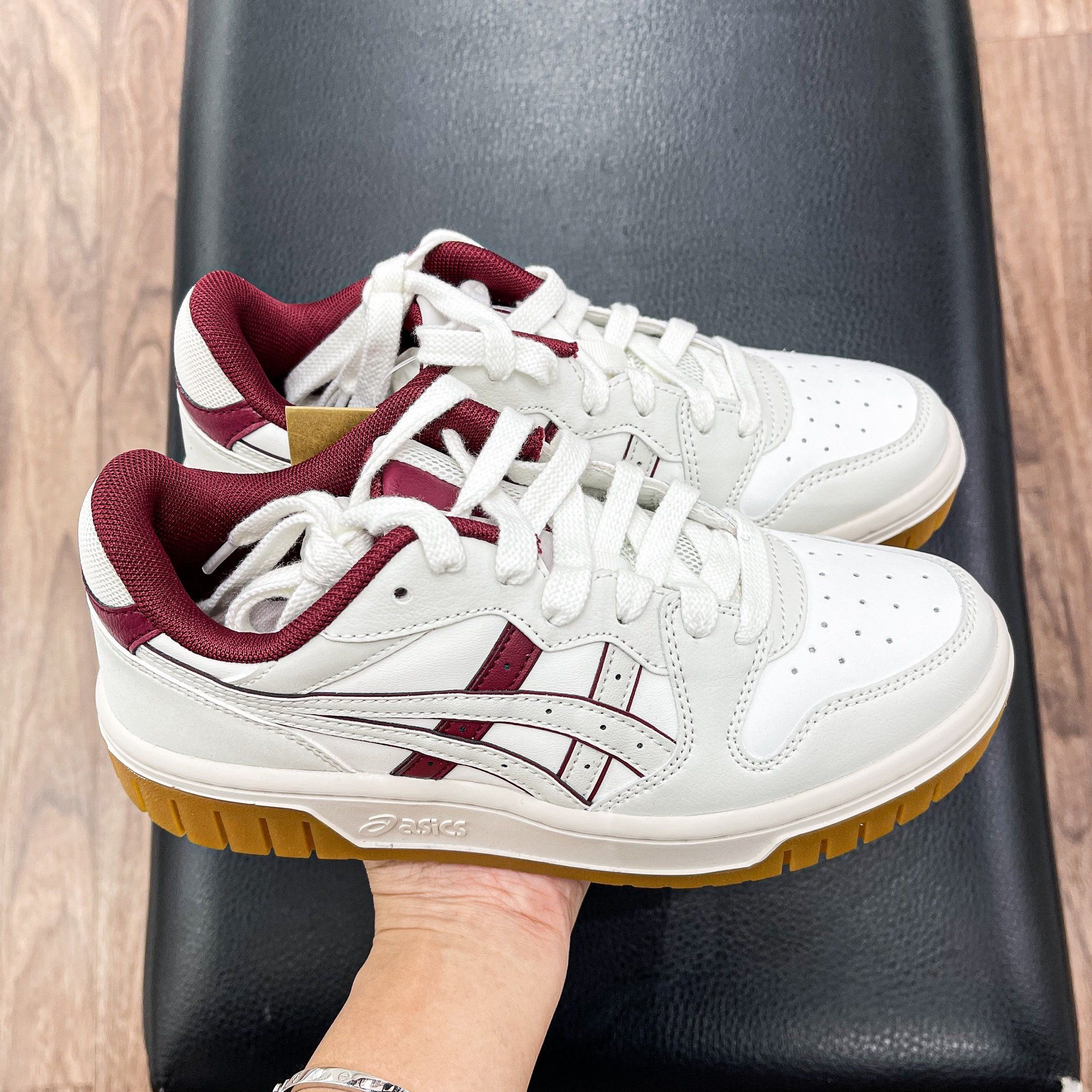  Giày Asics Court MZ 2.0 'White/RED/ Brown' [ 1203a405 103 ] 