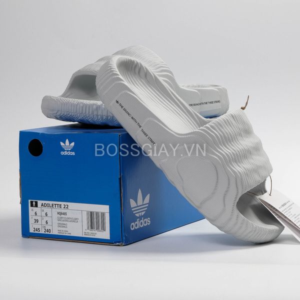  [ HQ6465 ] Adidas Adilette 22 Slides Clear Grey 