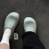  Dép Adidas Adifom Stan Smith Mule Silver Green IE7053 