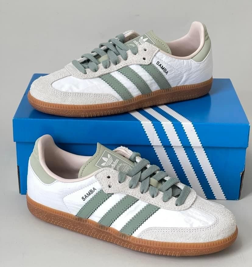  Giày ADIDAS SAMBA OG  Cloud White Green  [ ID0492 ] 