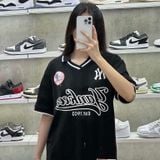  Áo Thun Jersey Polo New Era Yankees Black White  18273829 