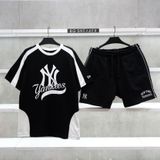  Áo thun New Era  Yankees Black White 12224584 