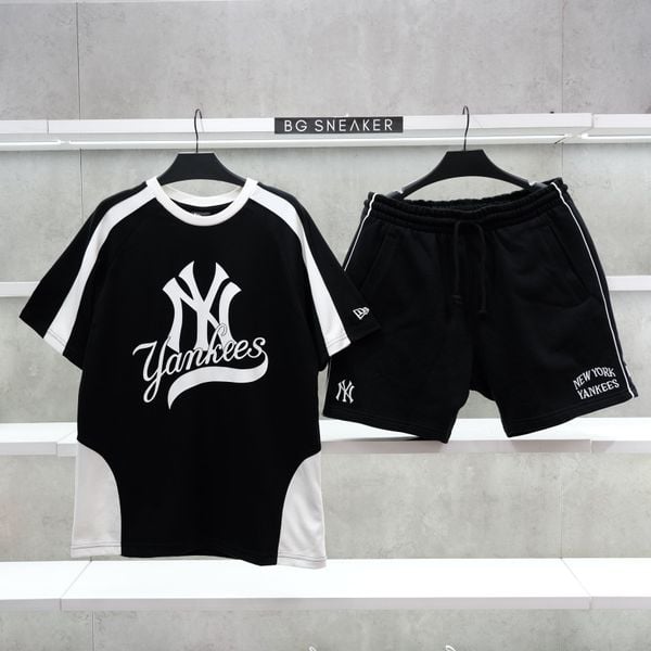  Áo thun New Era  Yankees Black White 12224584 