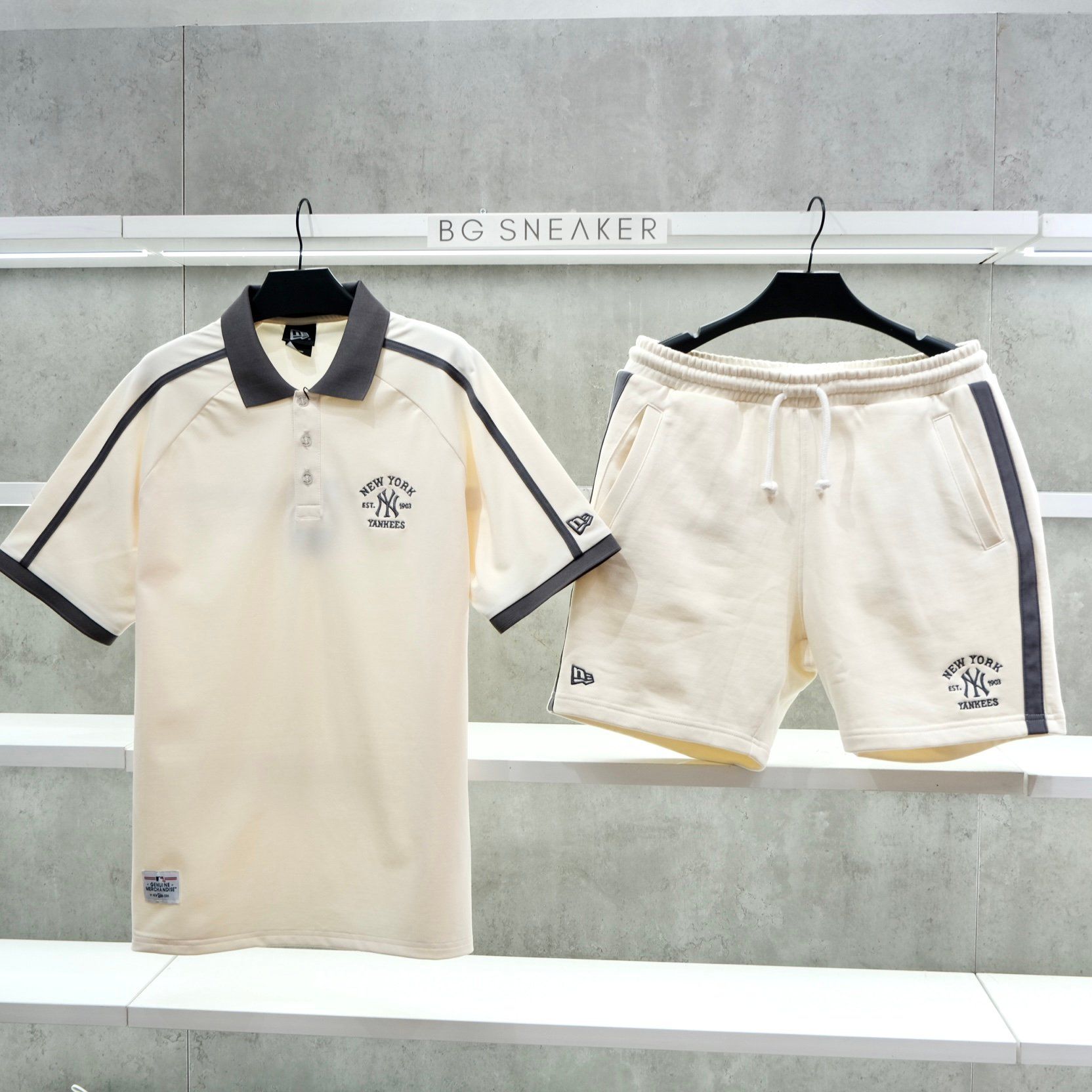  Áo Thun Polo New Era NY  Basic CREAM NAVY 14578789 