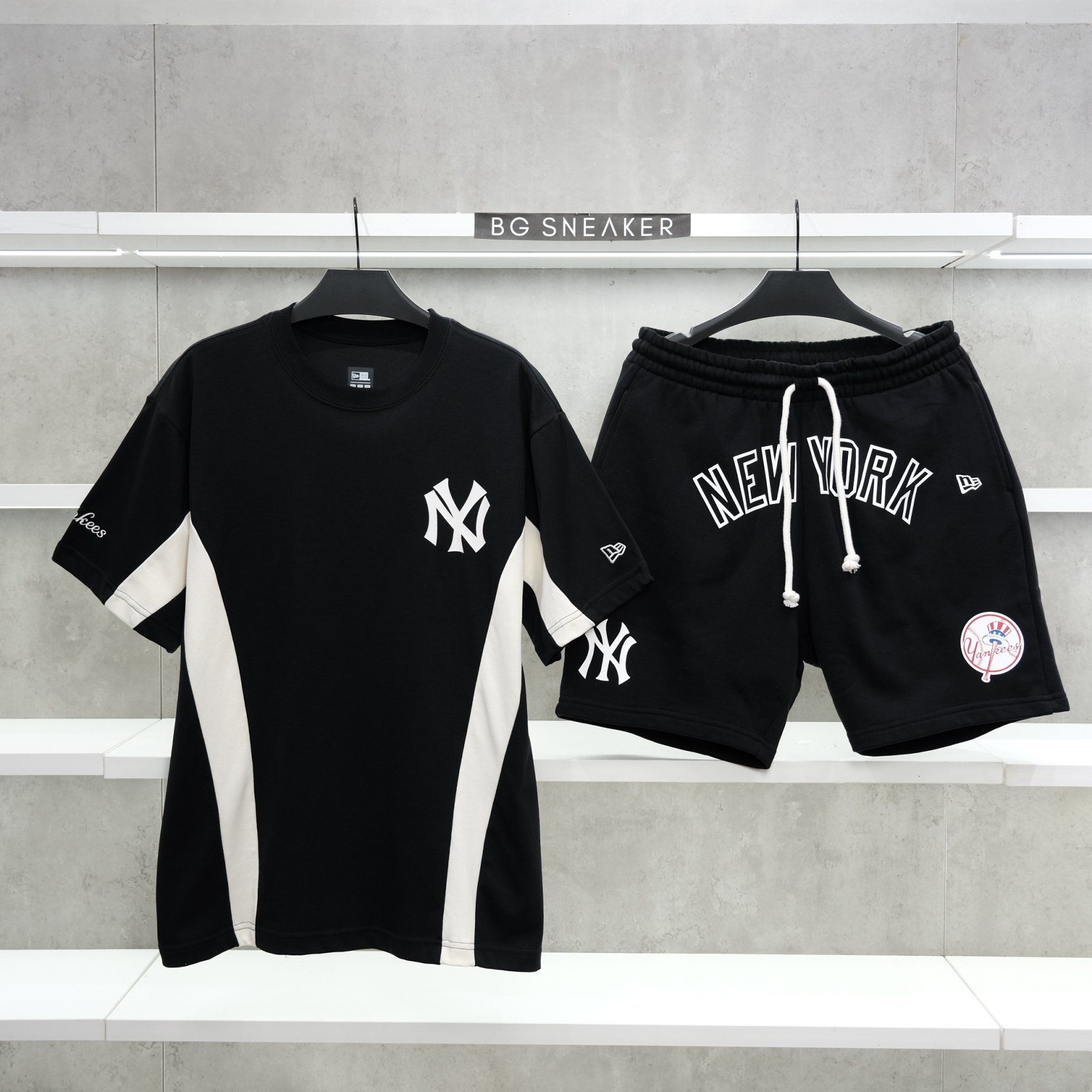  Áo thun New Era NY Black White  19228386 