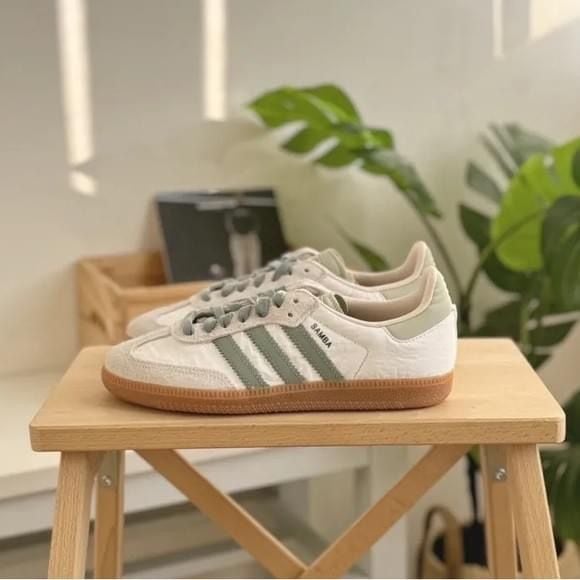  Giày ADIDAS SAMBA OG  Cloud White Green  [ ID0492 ] 