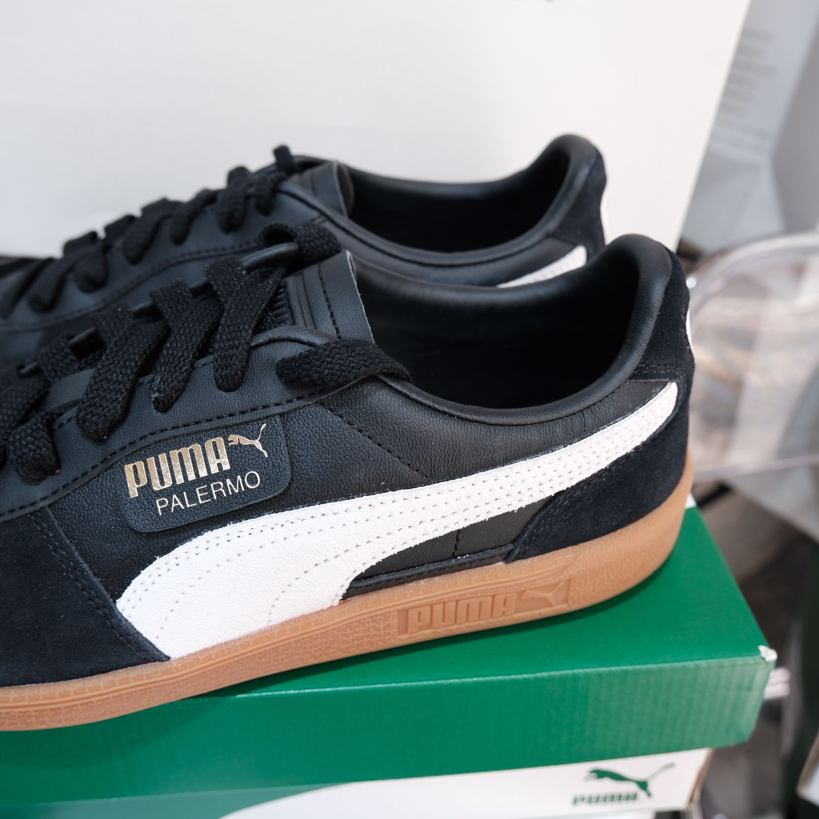  Giày Puma Palermo Black Feather Grey Gum 397647-03 