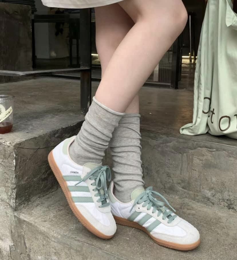  Giày ADIDAS SAMBA OG  Cloud White Green  [ ID0492 ] 