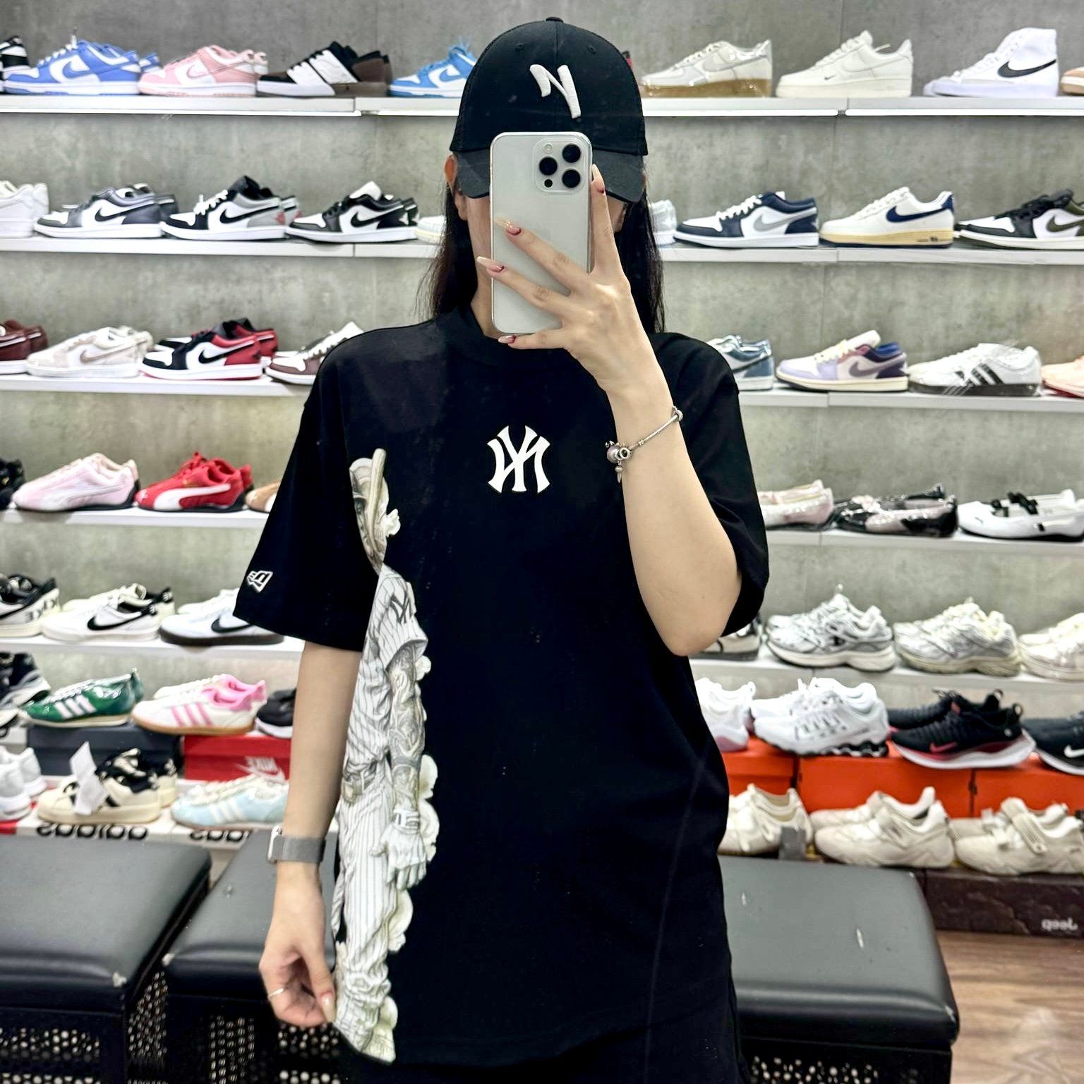  Áo Thun New Era New York Yankees Player Black 12224583 