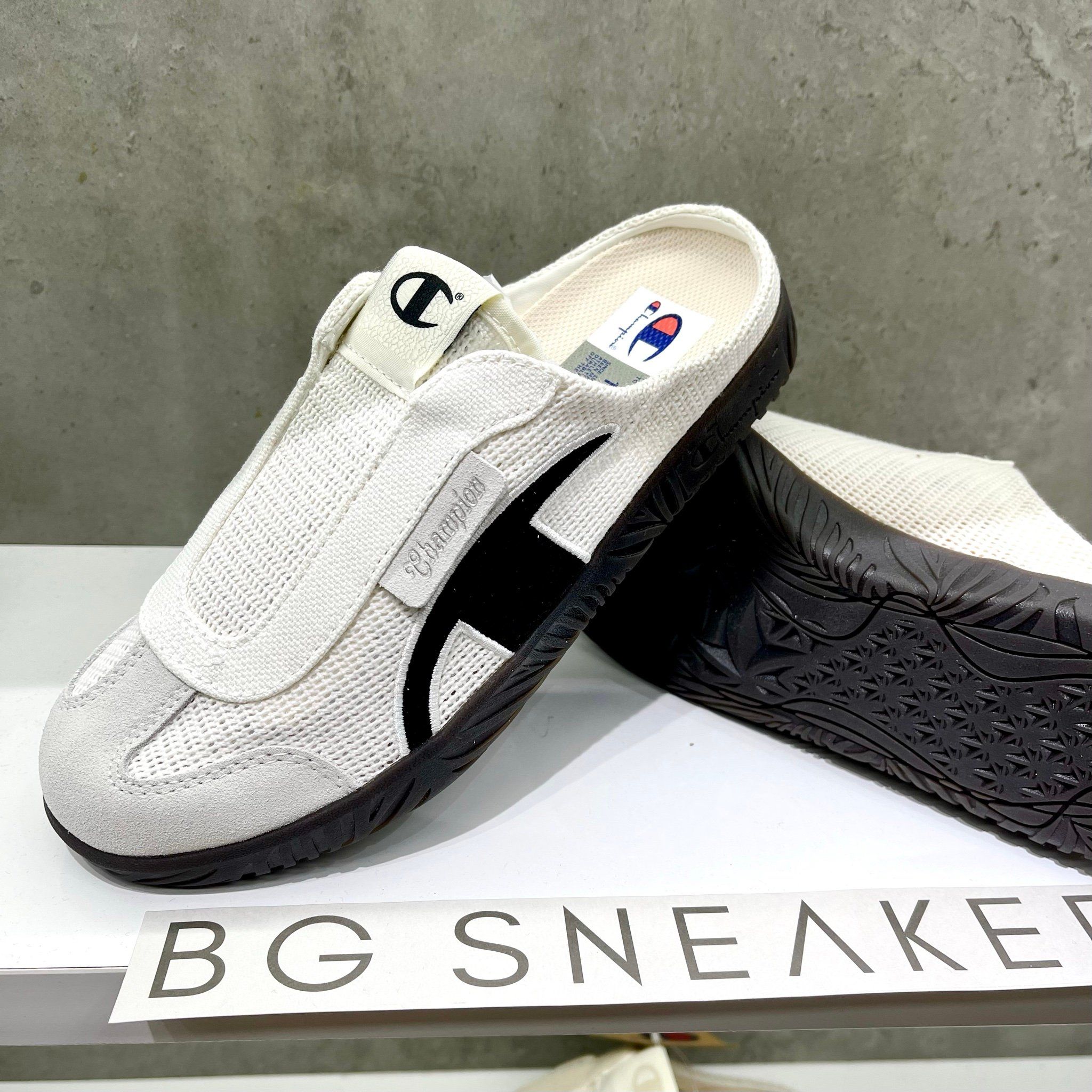 GIÀY Champion Champ T-Trainer Mule White Black  U5BFASW01U3 