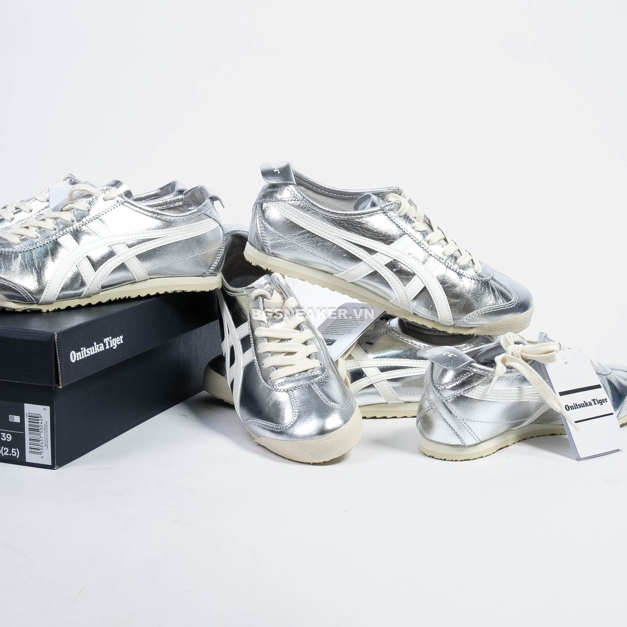  Giày Onitsuka Tiger Mexico 66 Silver Off White 1183B566-021 