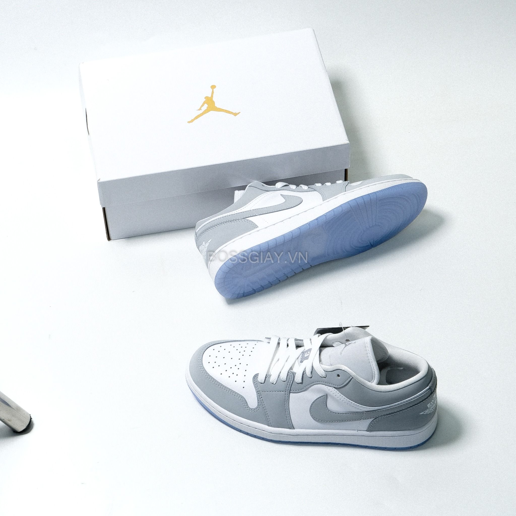  Nike Jordan 1 Low White Wolf Grey DC0774-105 