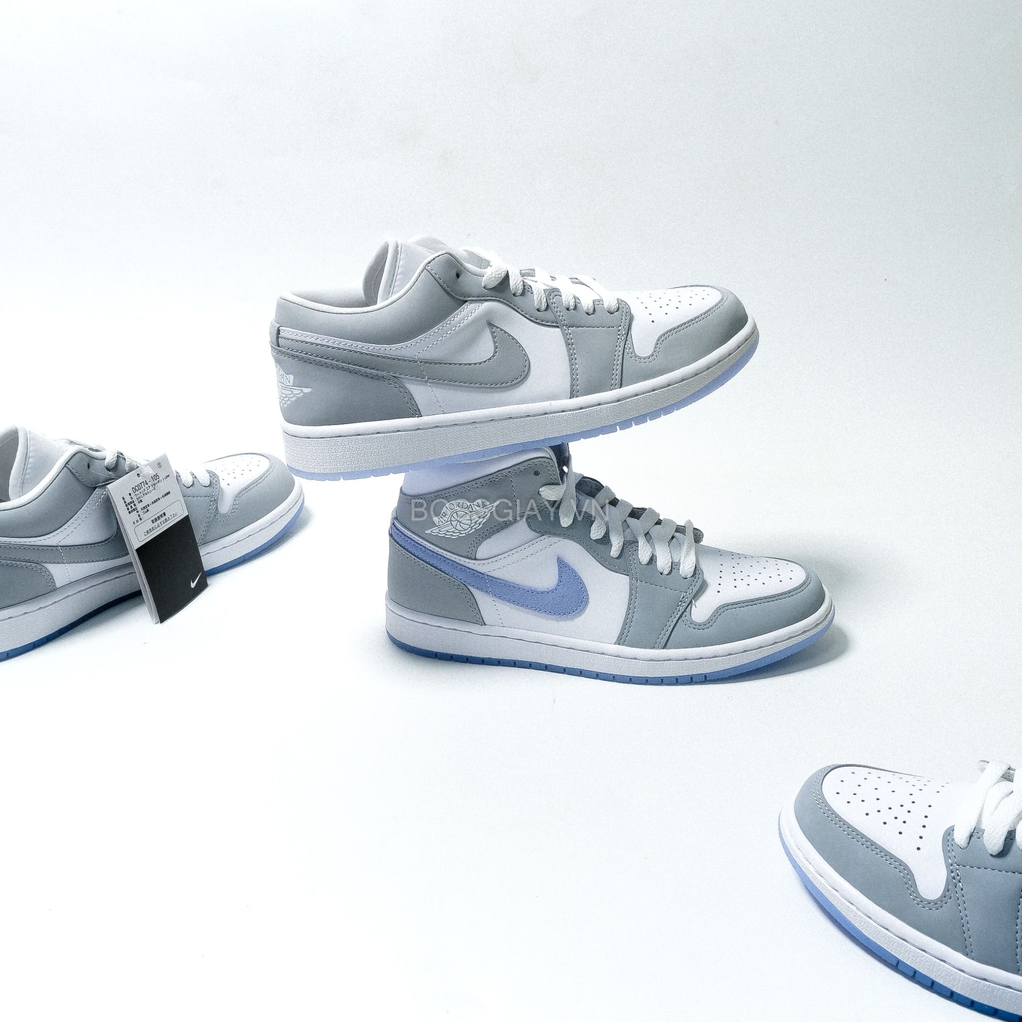  Nike Jordan 1 Low White Wolf Grey DC0774-105 