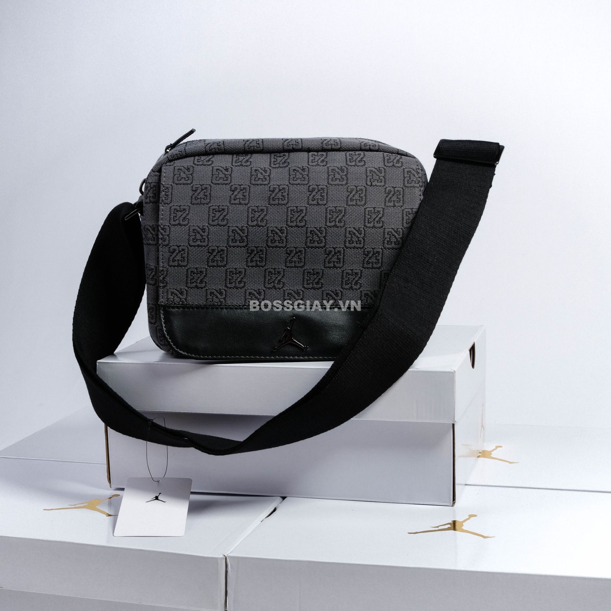  Jordan Monogram Crossbody Bag Sliver BLACK 