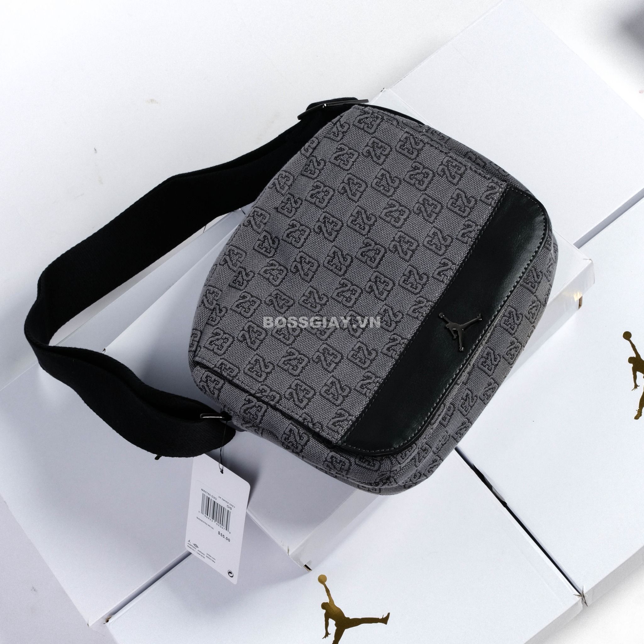  Jordan Monogram Crossbody Bag Sliver BLACK 