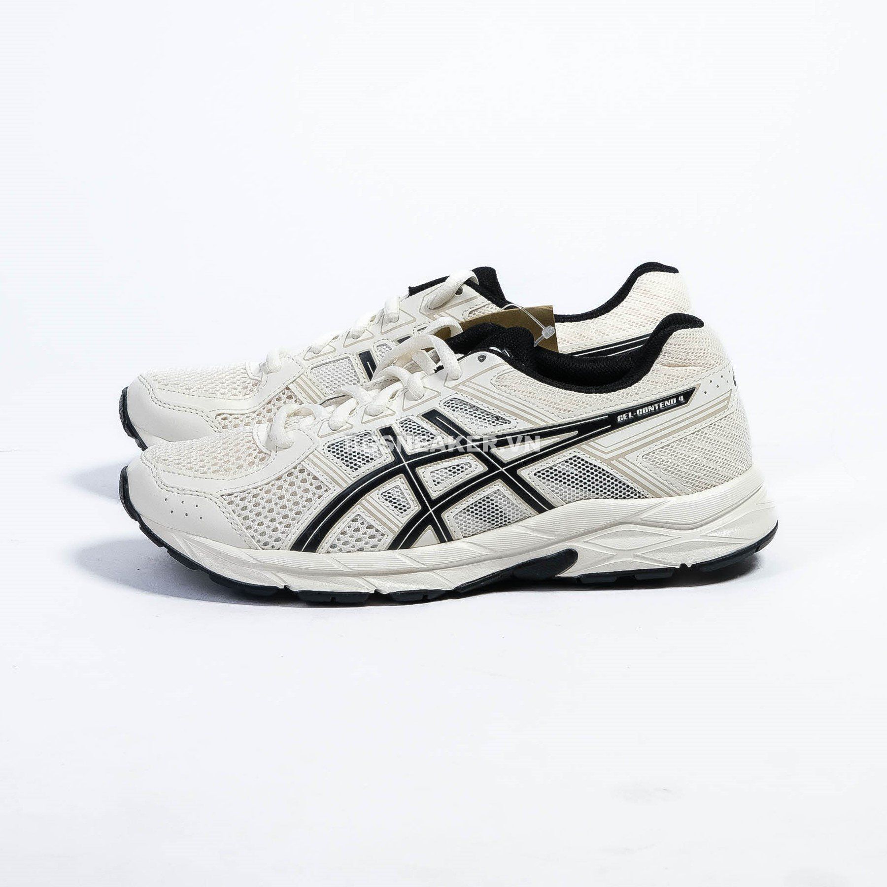  Giày Asics GEL Contend 4 Low Cream White Black T8D9Q - 112 