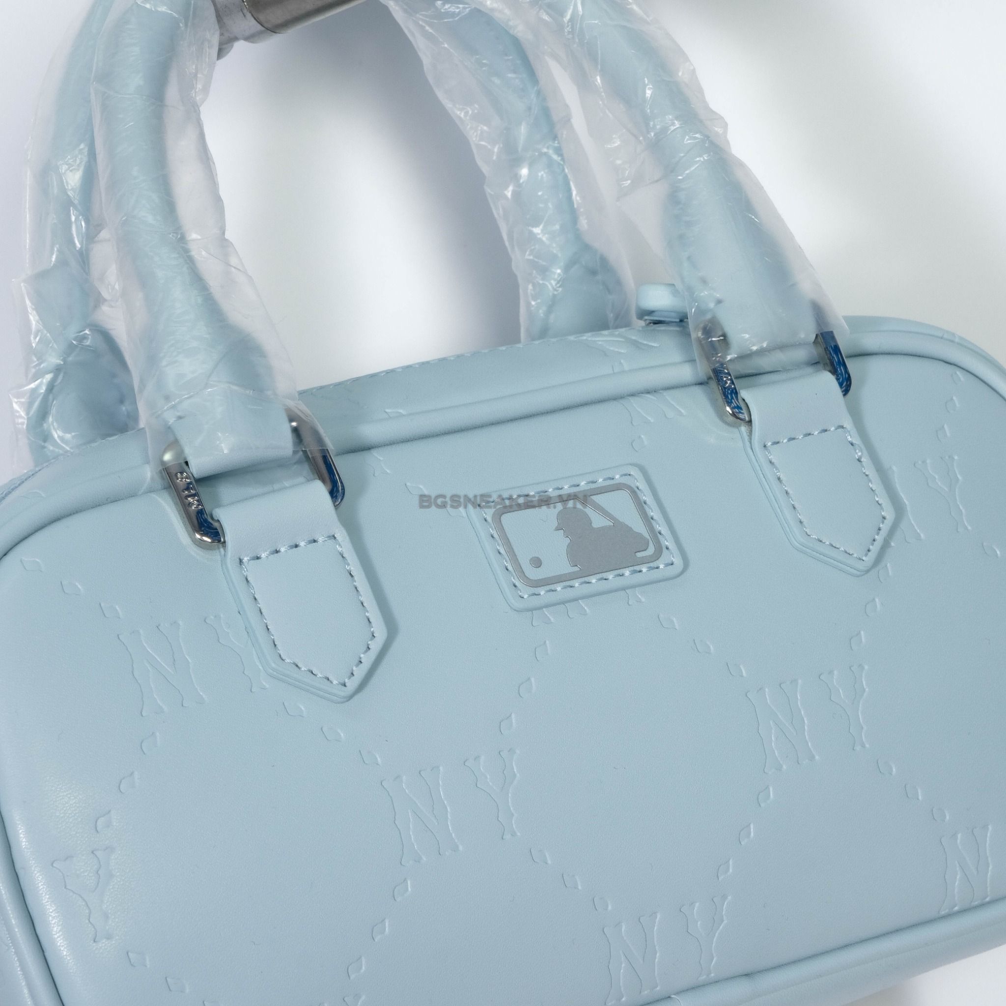  Túi MLB NY Classic Monogram Jacquard NY Baby Blue bag 7ACRMD55N 50SBL 