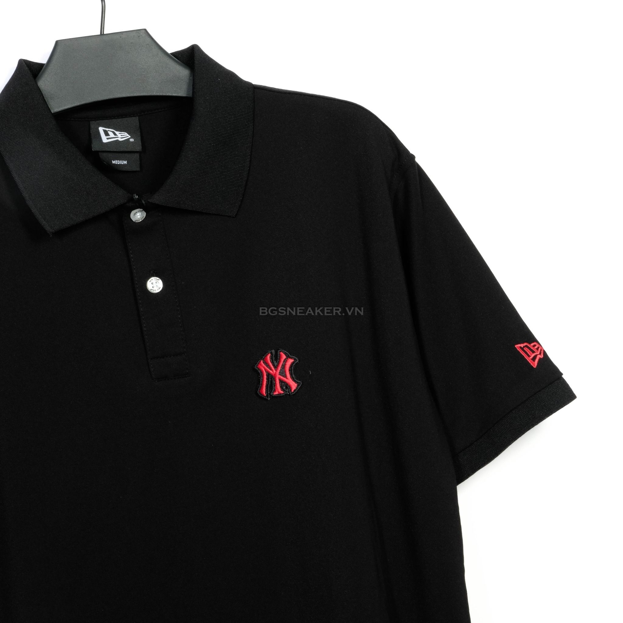  Áo Thun Polo New Era New York Yankees Black Logo Red 13553566 