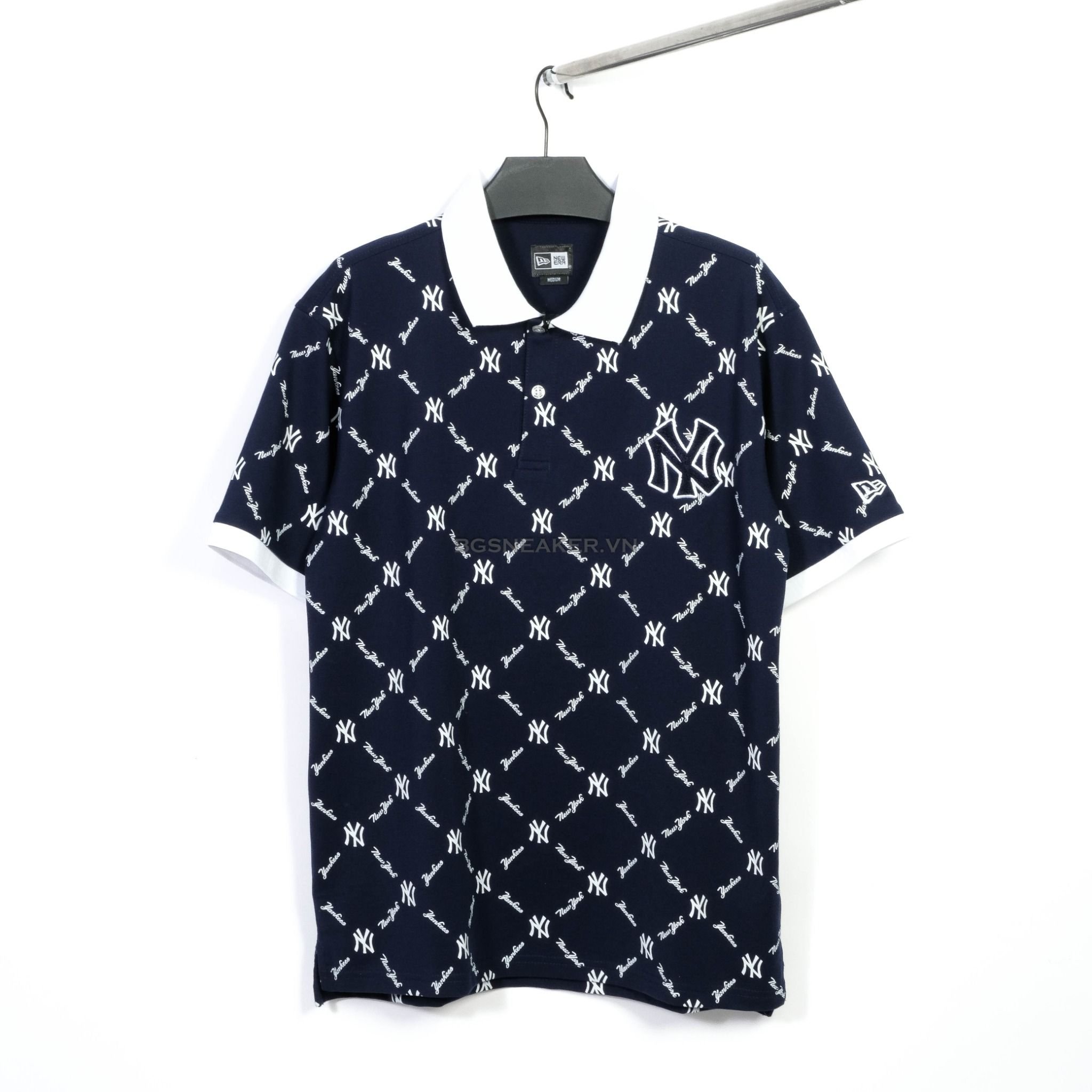  Áo Thun Polo New Era New York Yankees Mono White Navy 13655485 