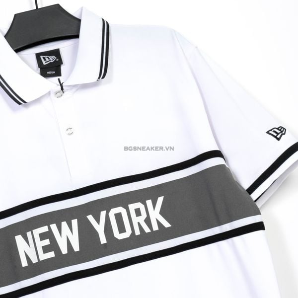  Áo Thun Polo New Era NEW YORK White Black 13555885 