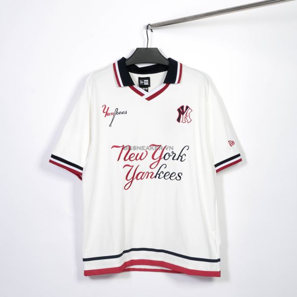 Áo Thun Jersey Polo New Era White Red 18399689 