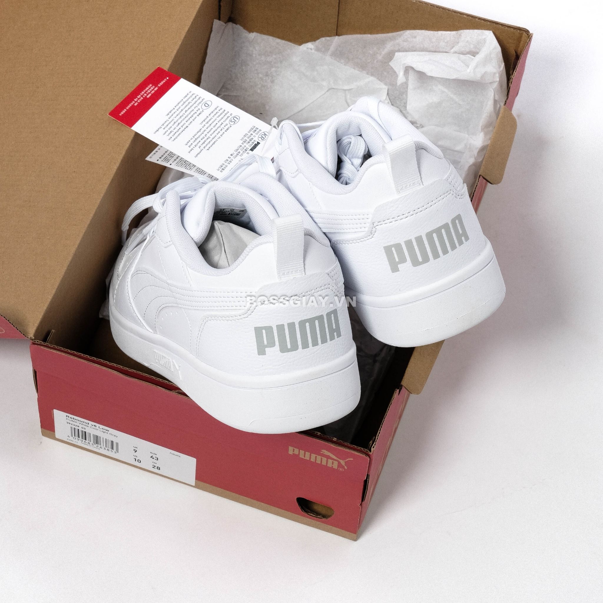  PUMA Rebound V6 Low White  392328-03 