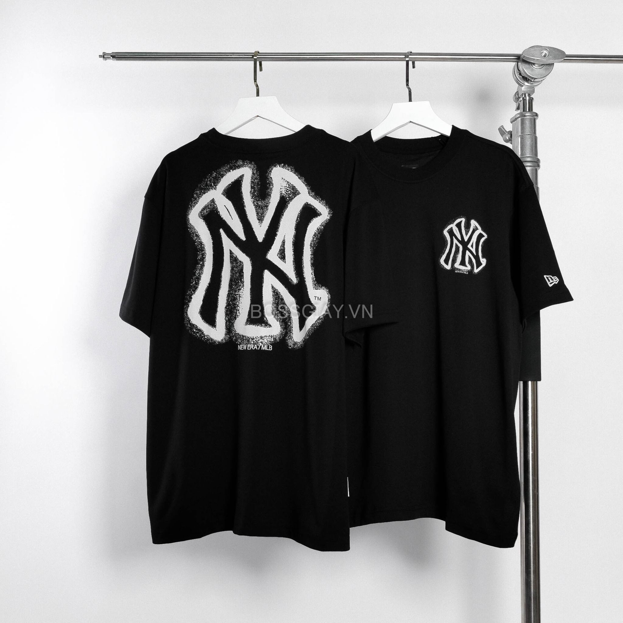  Áo Thun New Era  NY New York Yankees Painted Big Logo Black 13334698 