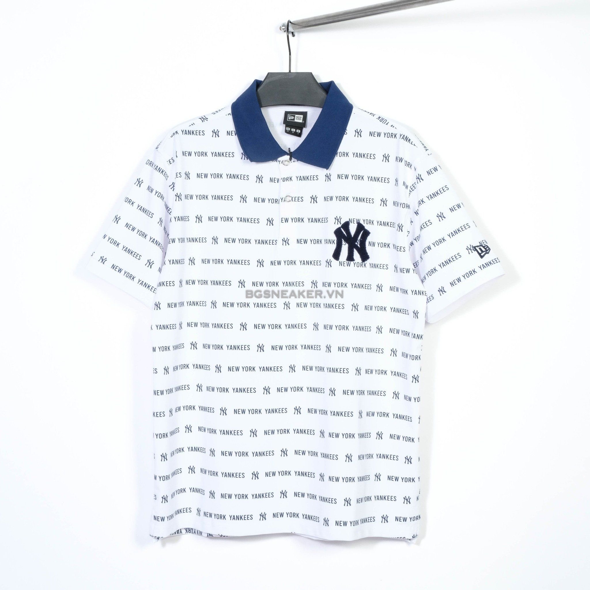  Áo Thun Polo New Era Mono logo Cream Navy 15678421 
