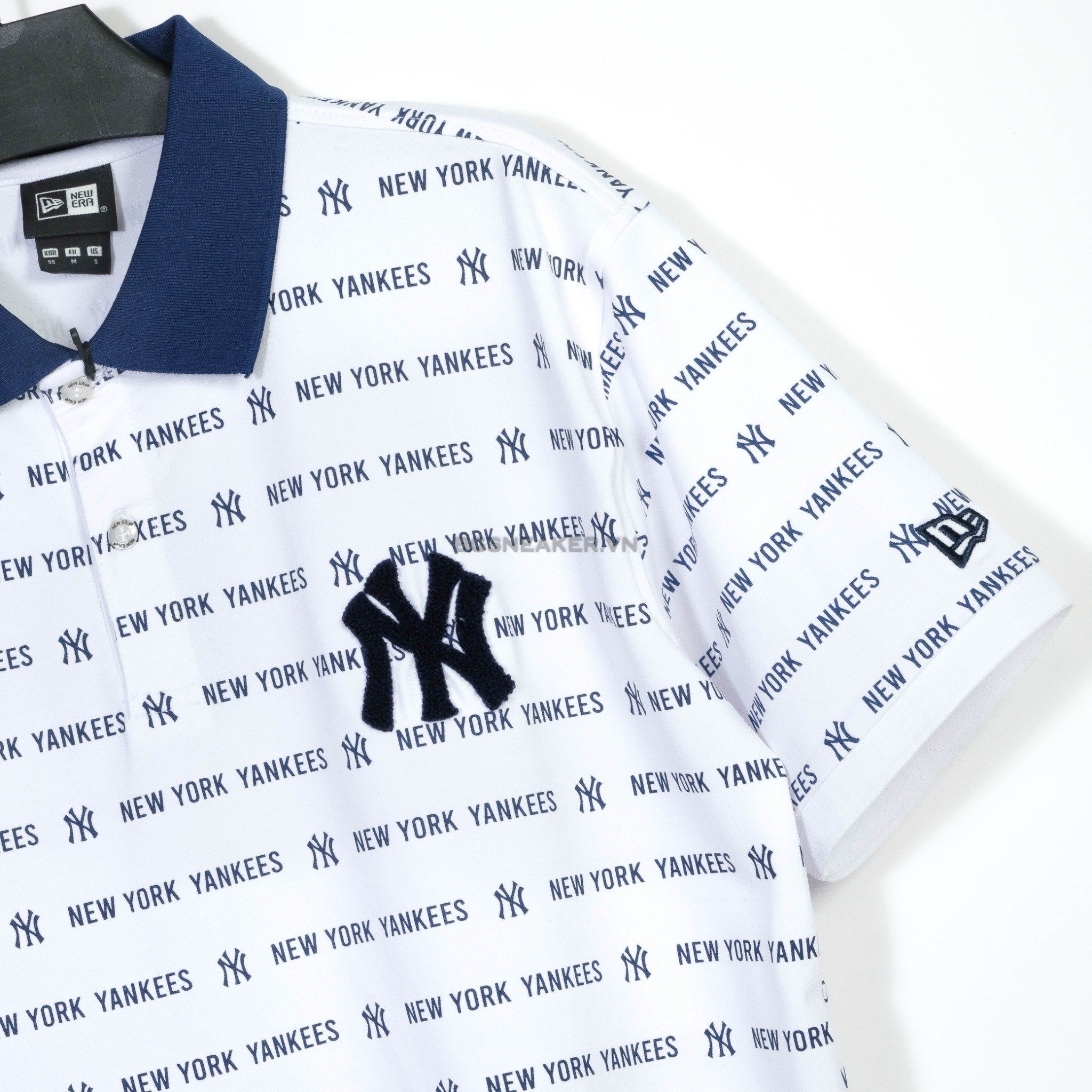  Áo Thun Polo New Era Mono logo Cream Navy 15678421 