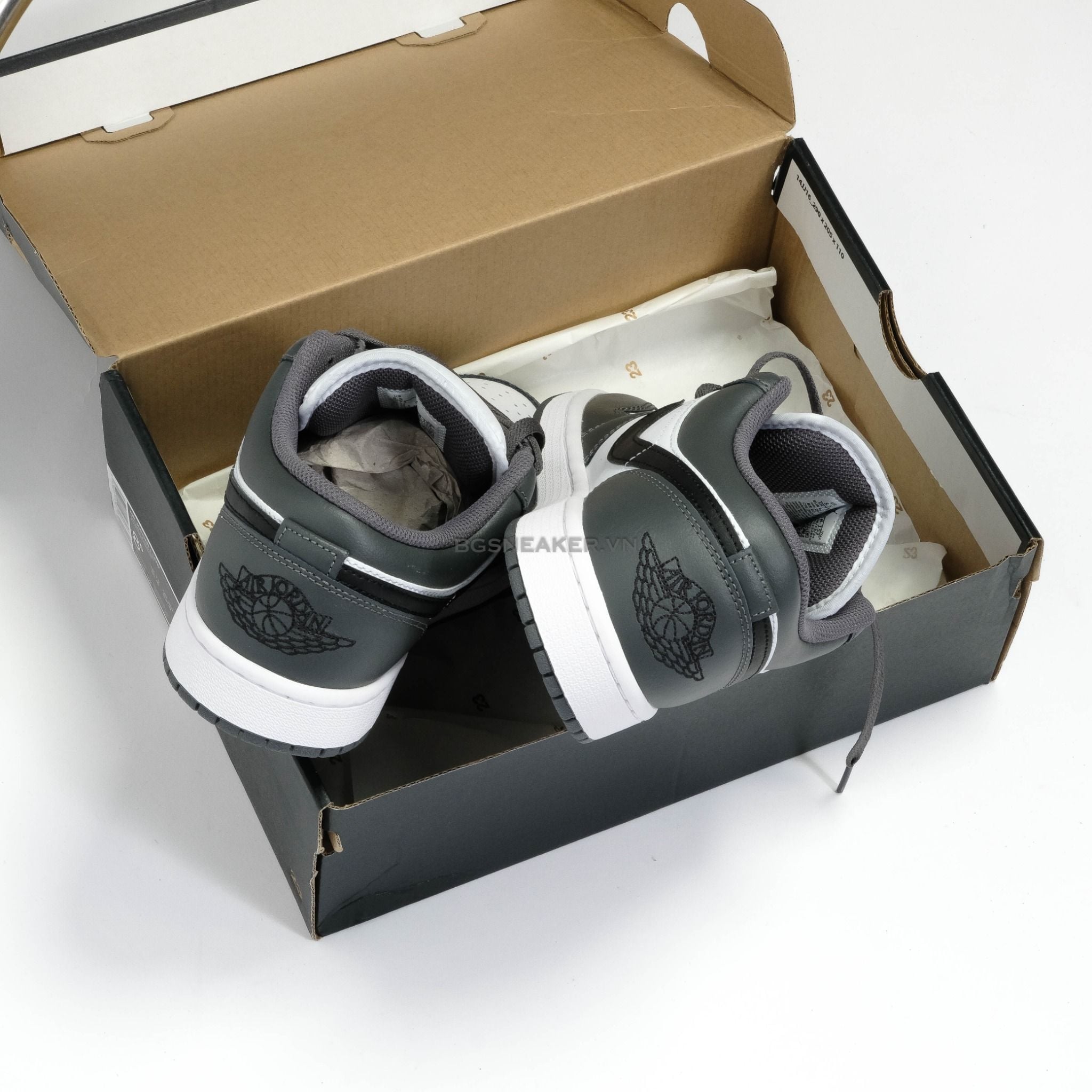  GIÀY Nike Air Jordan 1 Low 'White Iron Grey' 553558-152 