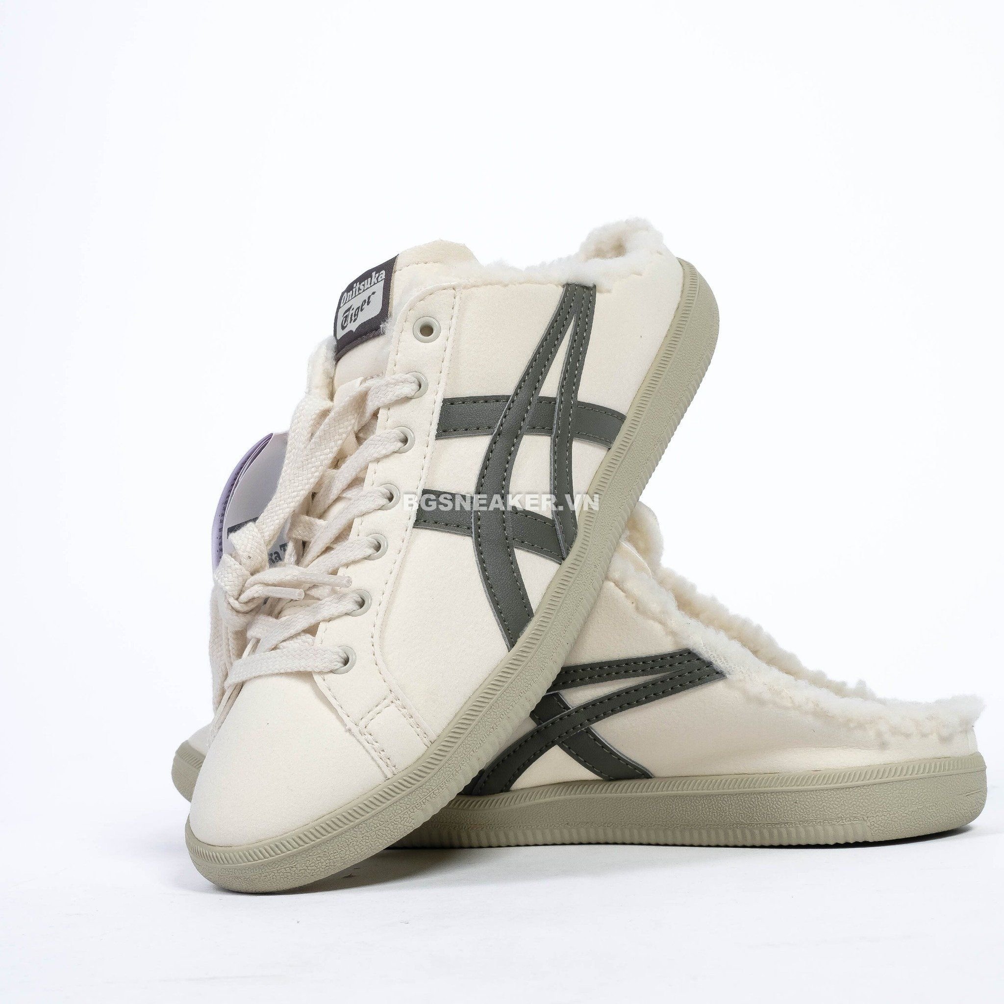  Onitsuka Tiger Mule DD Trainer Sabot White Cream Green 1183C087-200 