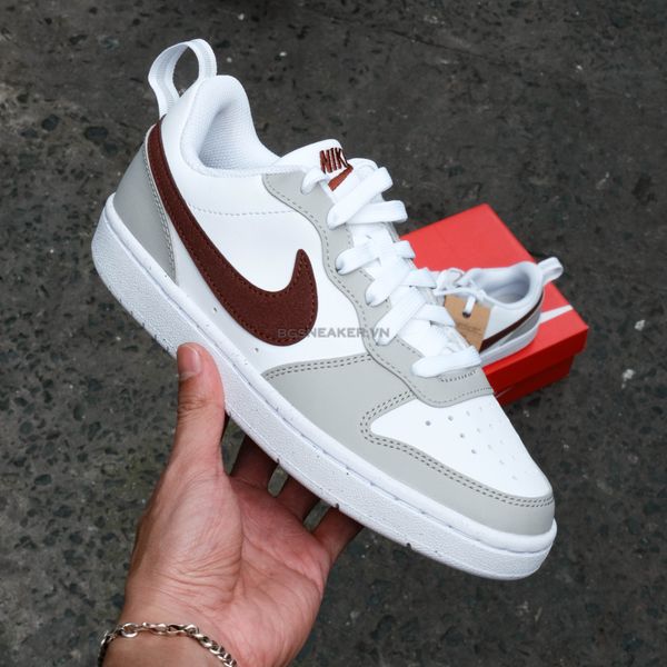  Giày Nike Court Borough Receaft White Dark Pony Iron Ore  FZ1024-100 