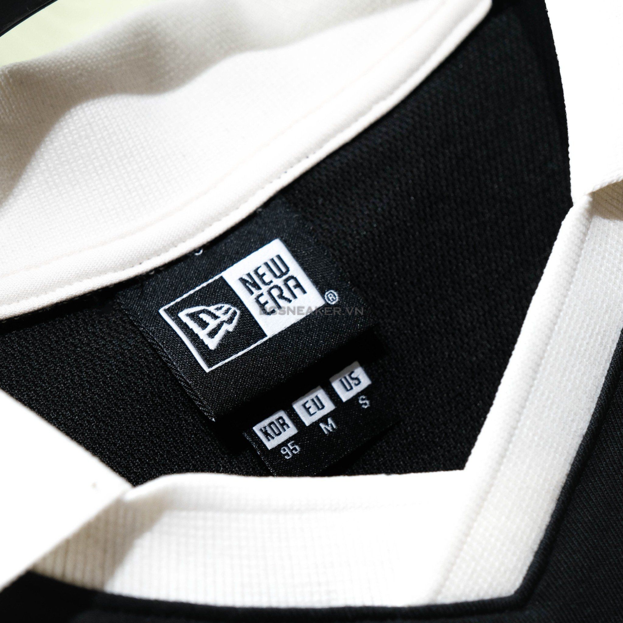 Áo Thun Jersey Polo New Era BLack White 19220195 