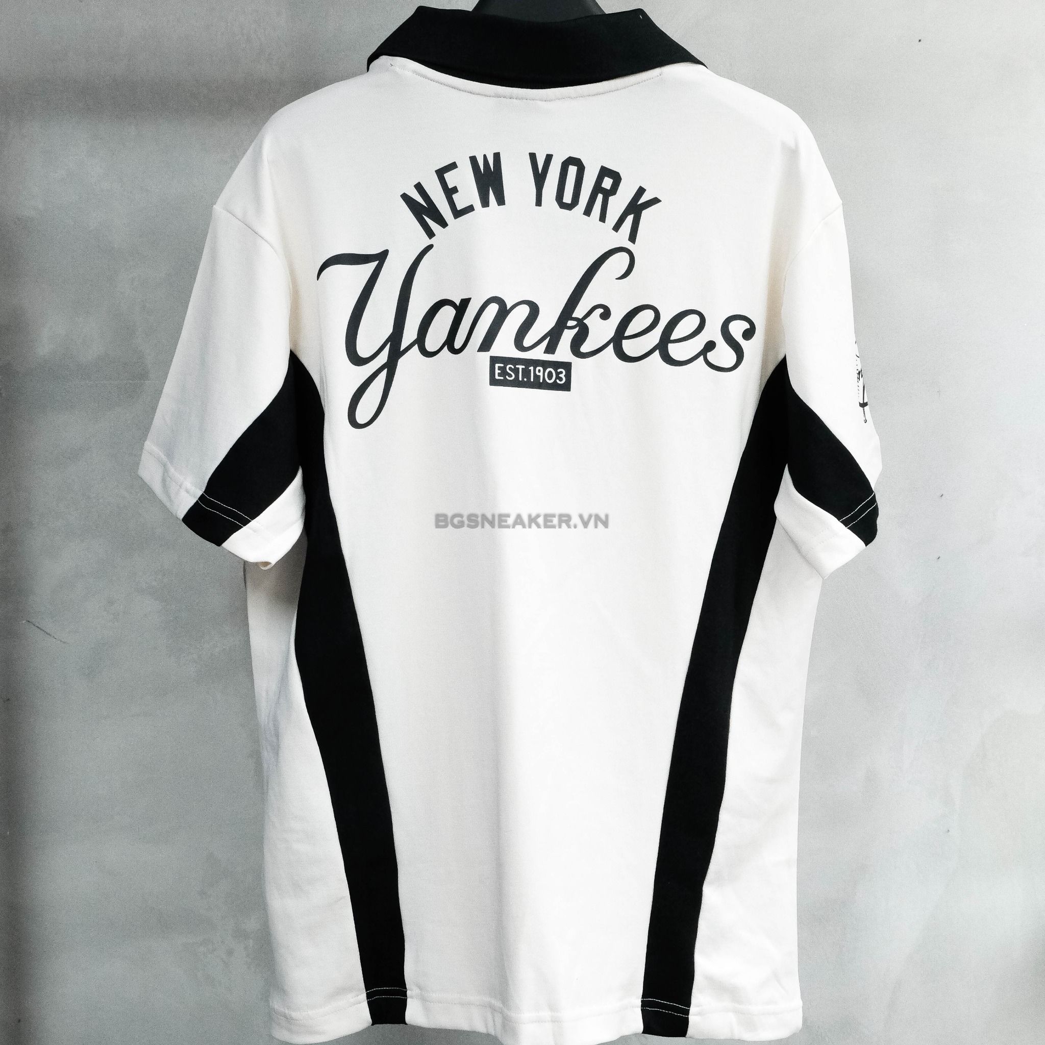  Áo Thun Jersey Polo New EraNY White black  19220192 
