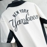  Áo Thun Jersey Polo New EraNY White black  19220192 