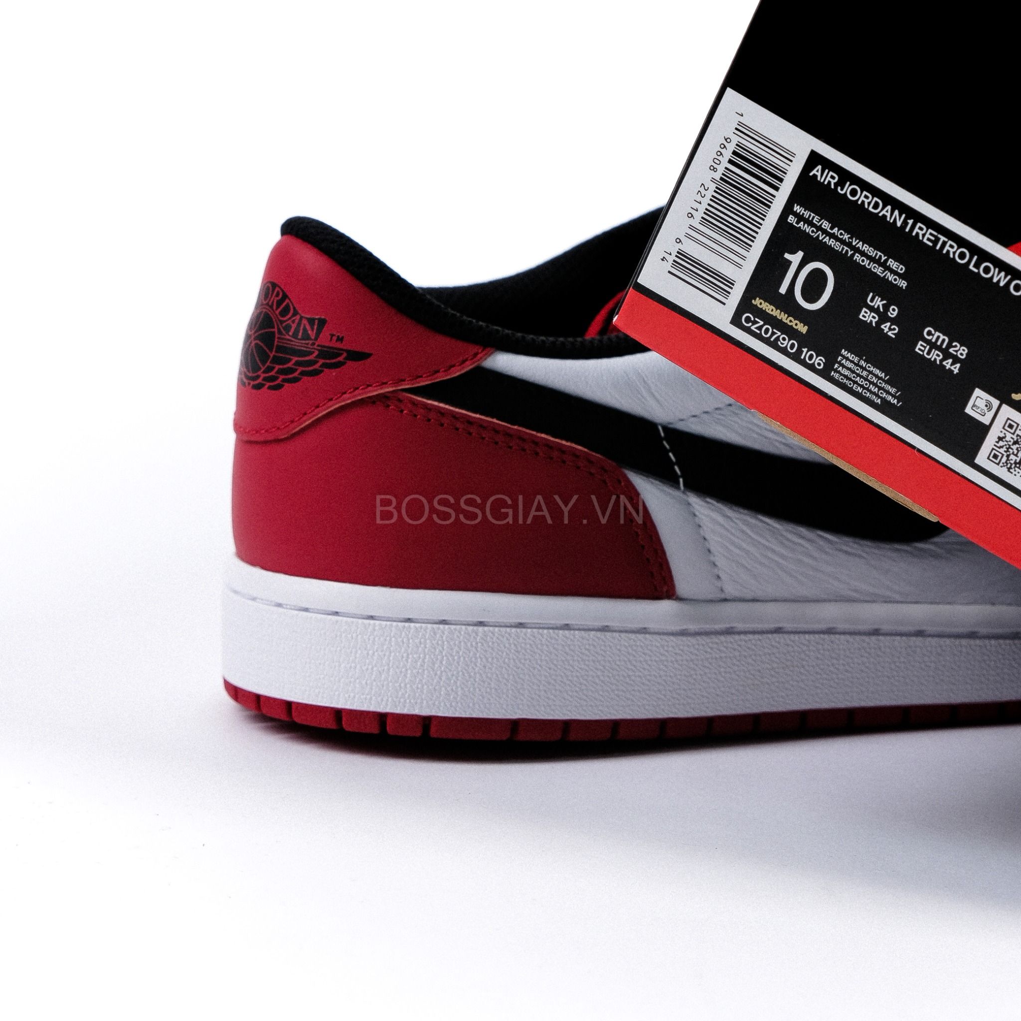  Nike Air Jordan 1  Low OG Black Toe  CZ0790-106 