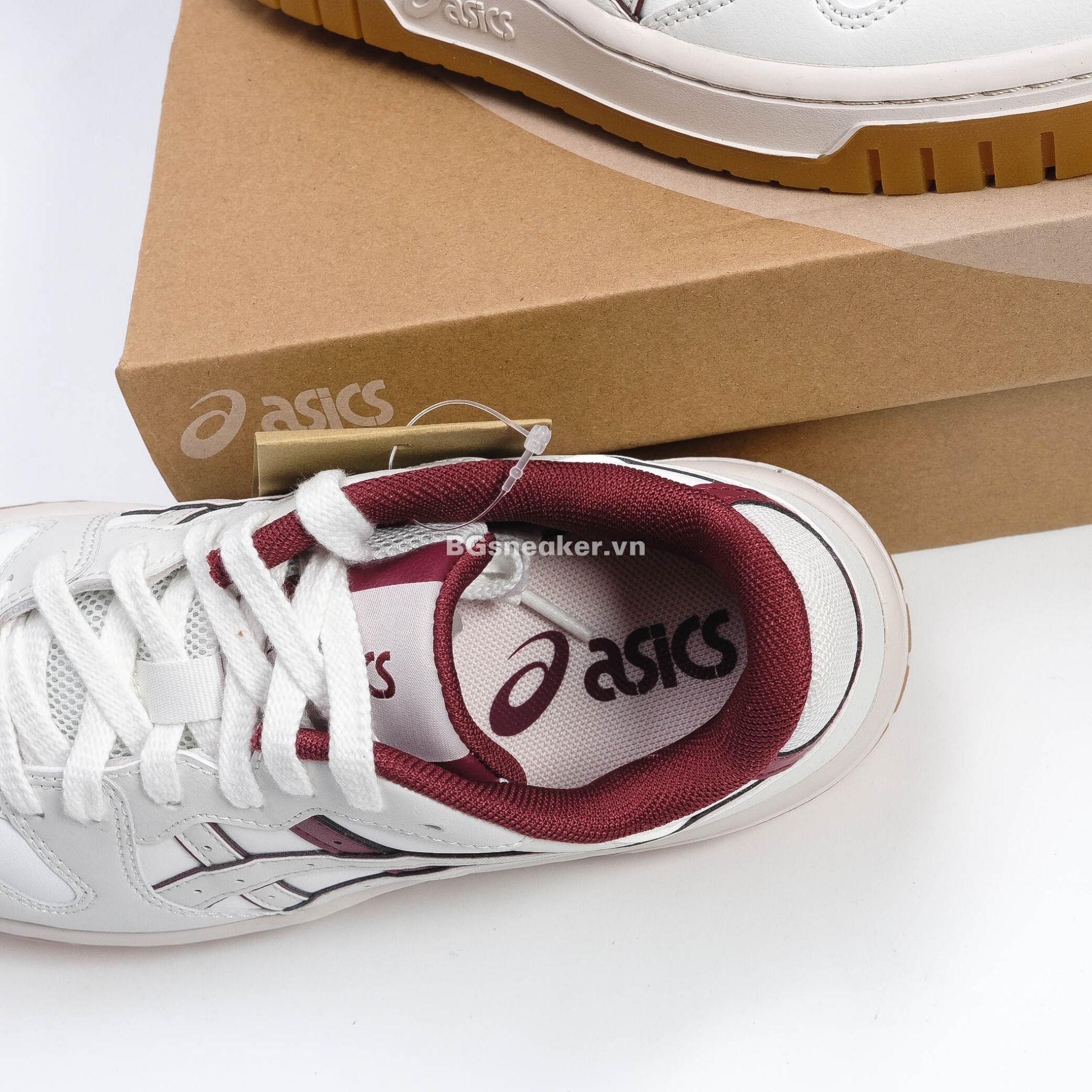  Giày Asics Court MZ 2.0 'White/RED/ Brown' [ 1203a405 103 ] 