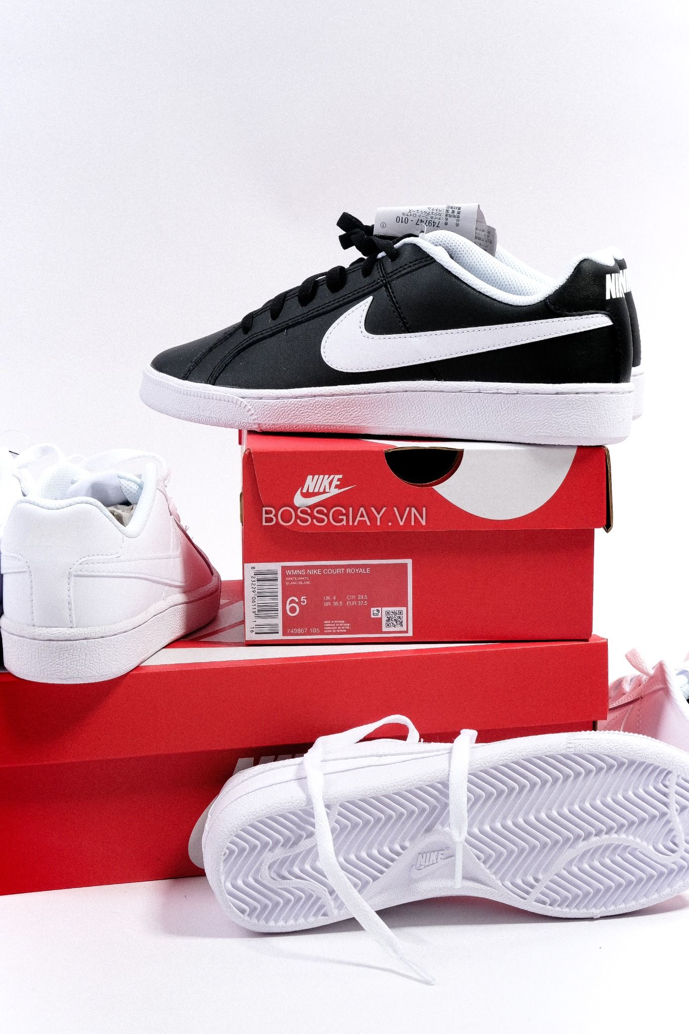  Nike Court Royale Black White 749747-010 