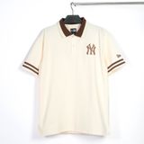  Áo Thun Polo New Era Korea New Yorks Yankees Brown Cream  13566876 