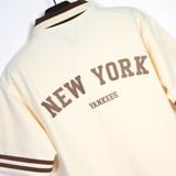  Áo Thun Polo New Era Korea New Yorks Yankees Brown Cream  13566876 
