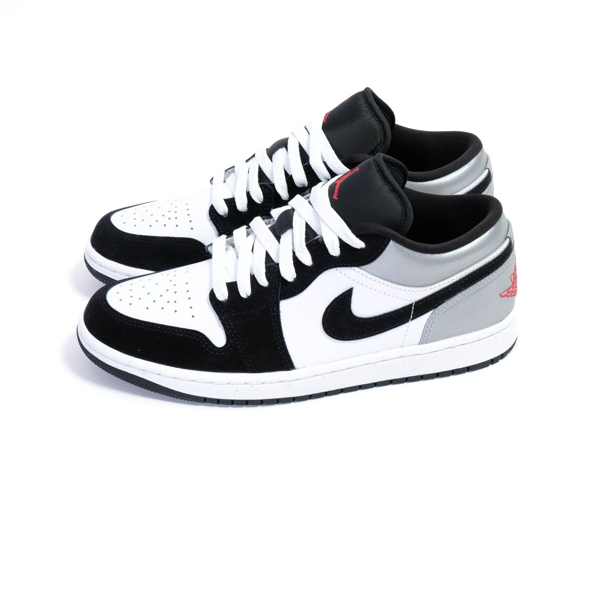  Giày Nike Jordan 1 Low SE White Fire Red Black Matte Silver HF3148-106 