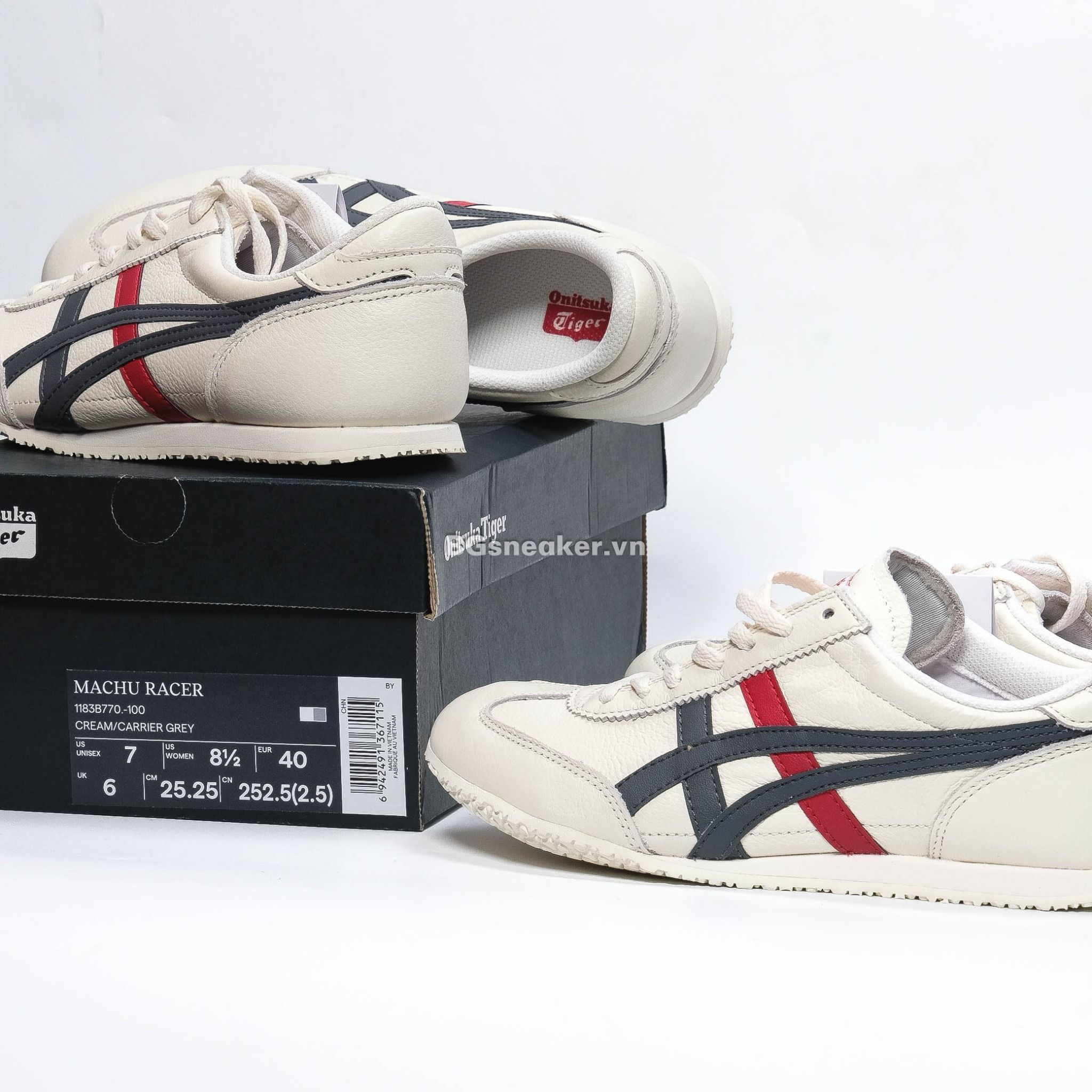  Giày Onitsuka Tiger Machu Racer 'Cream Black Red' [1183B770-100] 