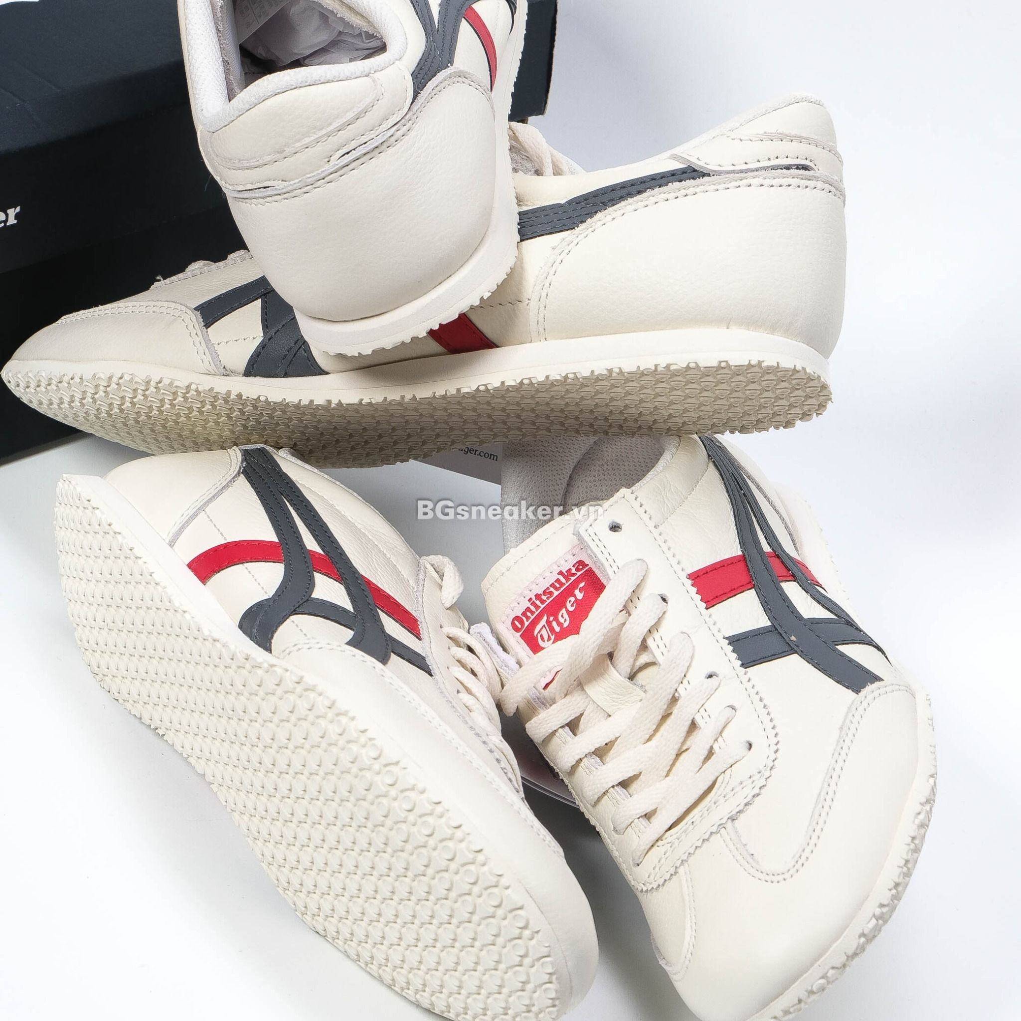  Giày Onitsuka Tiger Machu Racer 'Cream Black Red' [1183B770-100] 