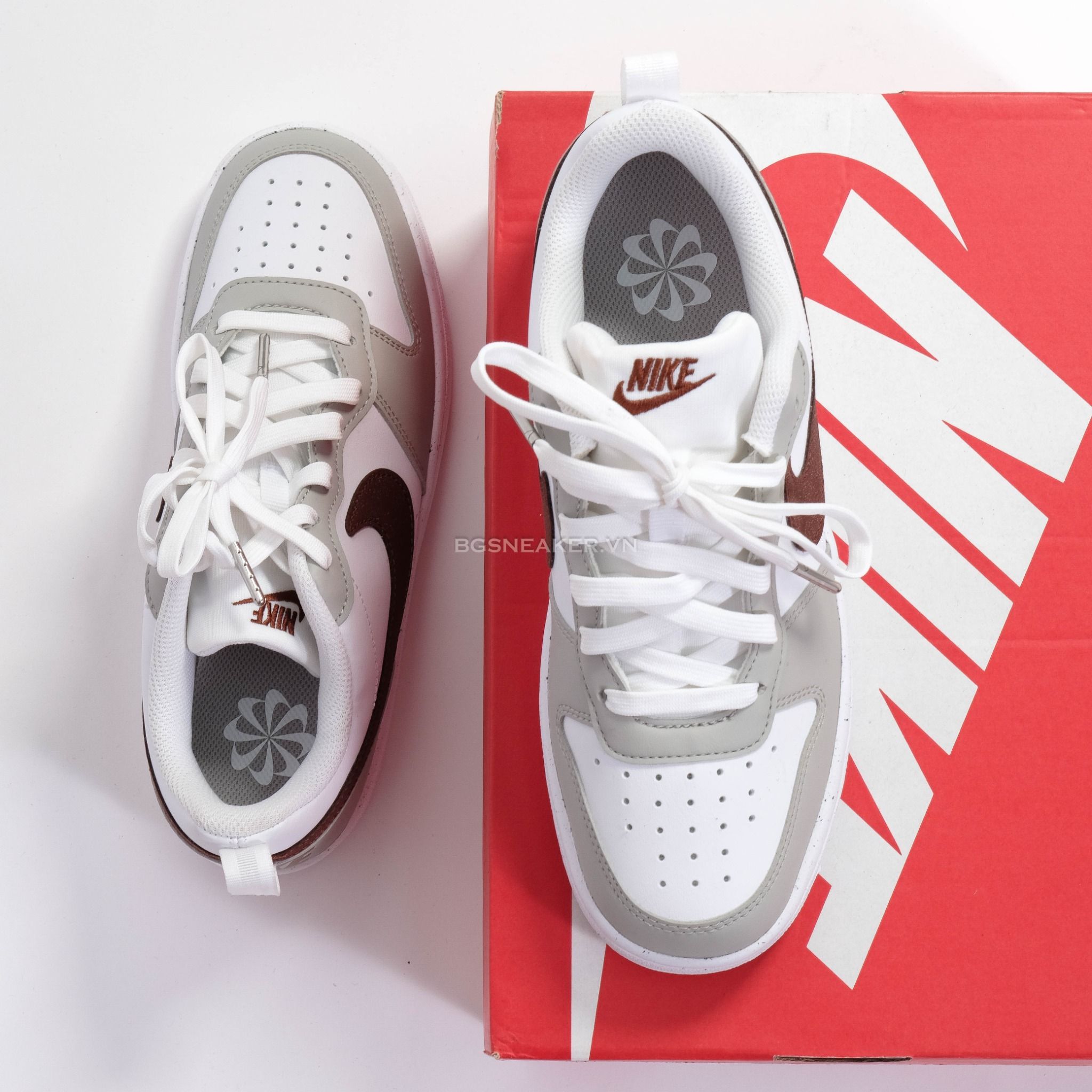  Giày Nike Court Borough Receaft White Dark Pony Iron Ore  FZ1024-100 
