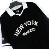  Áo Thun Jersey Polo New Era NY Black White 17242980 