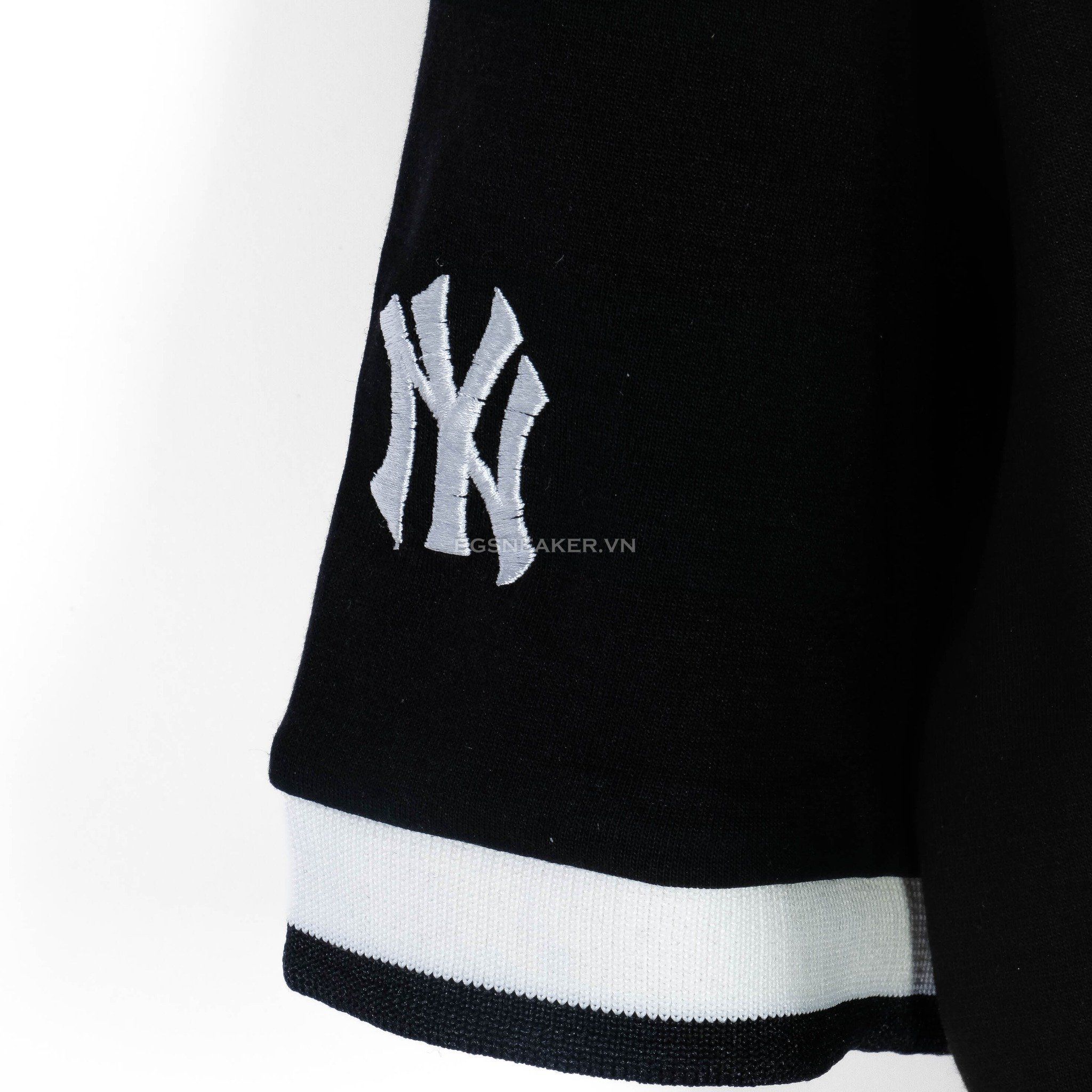  Áo Thun Jersey Polo New Era NY Black White 17242980 