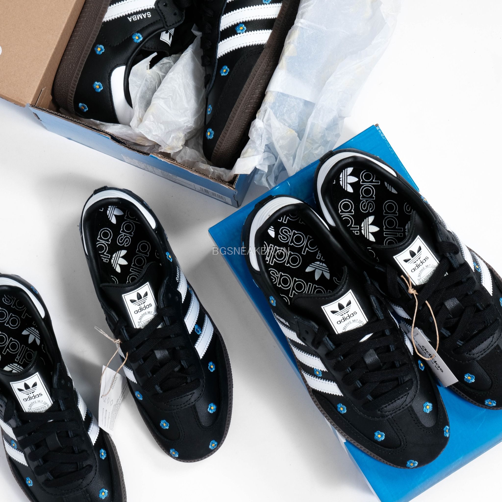  Giày adidas Samba OG Light Blue Floral Core Black IF4397 