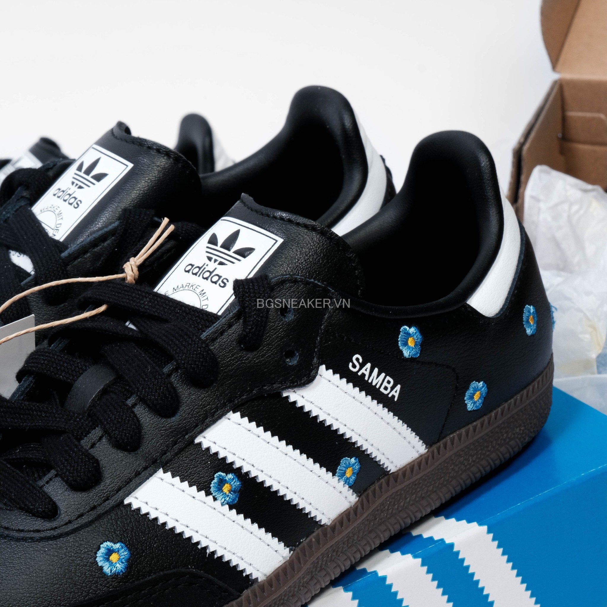  Giày adidas Samba OG Light Blue Floral Core Black IF4397 