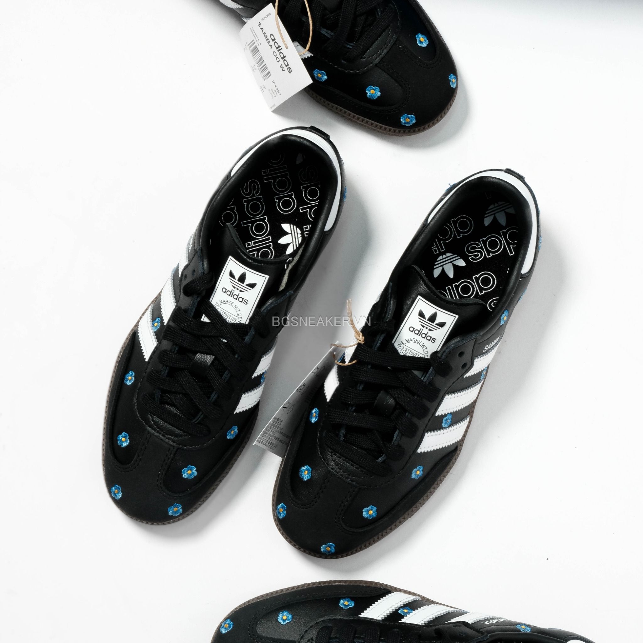  Giày adidas Samba OG Light Blue Floral Core Black IF4397 